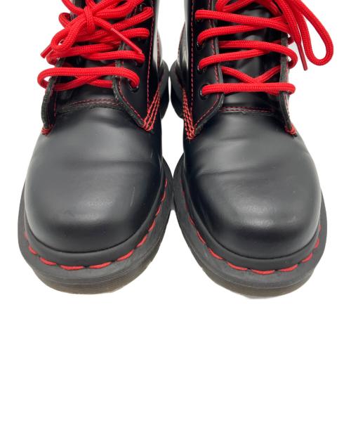 Dr.Martens（ドクターマーチン）Dr.Martens (ドクターマーチン) レッドステッチ8ホールショートブーツ ブラック サイズ:22㎝の古着・服飾アイテム
