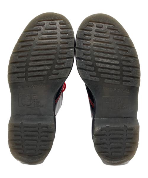 Dr.Martens（ドクターマーチン）Dr.Martens (ドクターマーチン) レッドステッチ8ホールショートブーツ ブラック サイズ:22㎝の古着・服飾アイテム