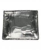 Maison Margielaメゾンマルジェラ）の古着「4ステッチメタリックシルバーカードケース」｜シルバー