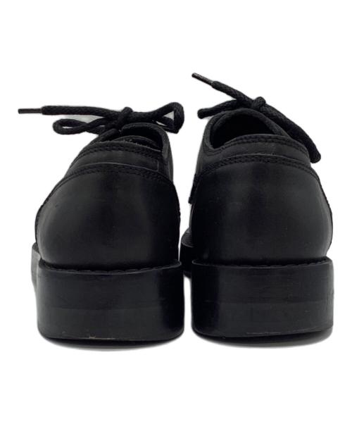 MM6 Maison Margiela（エムエムシックスメゾンマルジェラ）MM6 Maison Margiela (エムエムシックスメゾンマルジェラ) メタルトゥレッザーシューズ ブラック サイズ:36の古着・服飾アイテム