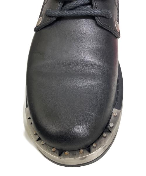 MM6 Maison Margiela（エムエムシックスメゾンマルジェラ）MM6 Maison Margiela (エムエムシックスメゾンマルジェラ) メタルトゥレッザーシューズ ブラック サイズ:36の古着・服飾アイテム