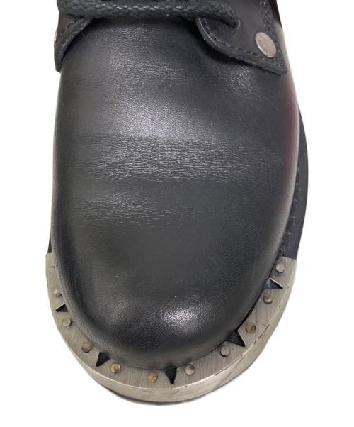 MM6 Maison Margiela（エムエムシックスメゾンマルジェラ）MM6 Maison Margiela (エムエムシックスメゾンマルジェラ) メタルトゥレッザーシューズ ブラック サイズ:36の古着・服飾アイテム