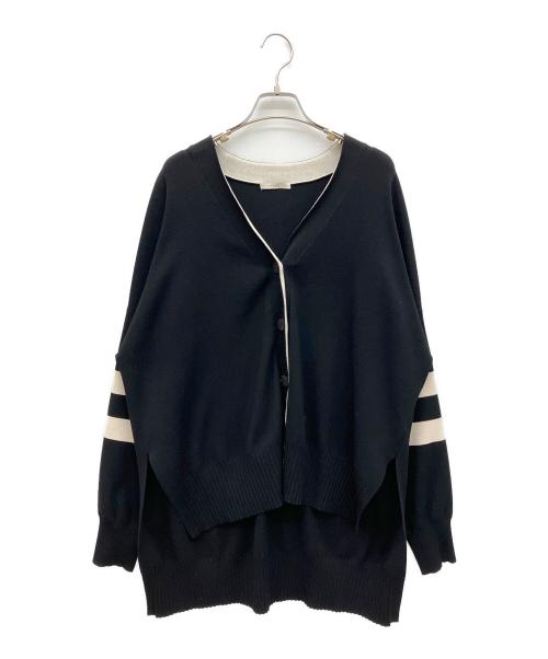 LE PHIL（ル フィル）LE PHIL (ル フィル) オーバーサイズカーディガン ブラック サイズ:Fの古着・服飾アイテム