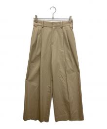 EVERYDAY I LIKE.（エヴリデイ アイ ライク）の古着「Cotton ワイドパンツ　コットンワイドパンツ」｜ベージュ