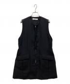 Ujohウジョー）の古着「ジップスリットベスト」｜ブラック