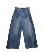 JOURNAL STANDARDジャーナルスタンダード）の古着「2タックワイドデニムパンツ」｜インディゴ