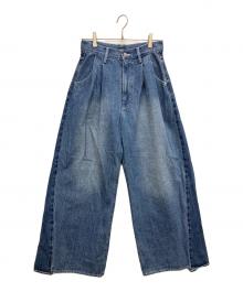 JOURNAL STANDARD（ジャーナルスタンダード）の古着「2タックワイドデニムパンツ」｜インディゴ