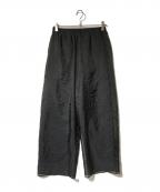 FRAMeWORKフレームワーク）の古着「ヴィンテージオーガンジー2wayワイドパンツ」｜ブラック