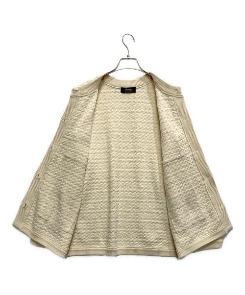 JOURNAL STANDARD relume（ジャーナルスタンダード レリューム）JOURNAL STANDARD relume (ジャーナルスタンダード レリューム) TWEEDY KNITジャケット アイボリー サイズ:FREEの古着・服飾アイテム