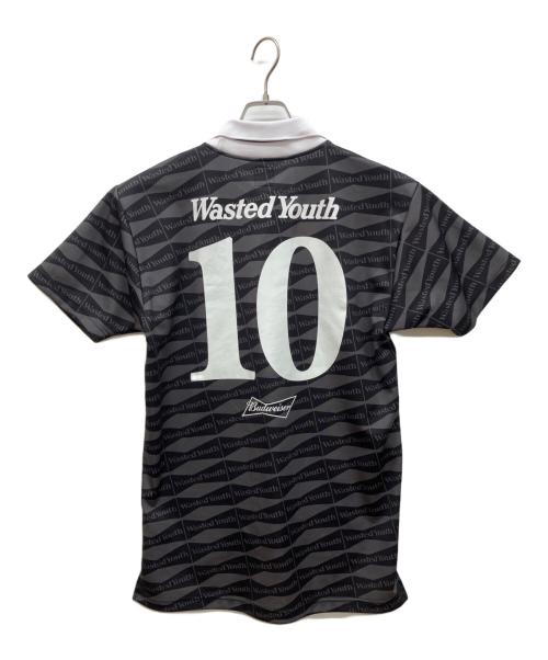 WASTED YOUTH（ウェイステッドユース）Wasted Youth (ウエステッド ユース) WYxBW SOCCER GAME SHIRT ブラック サイズ:Sの古着・服飾アイテム