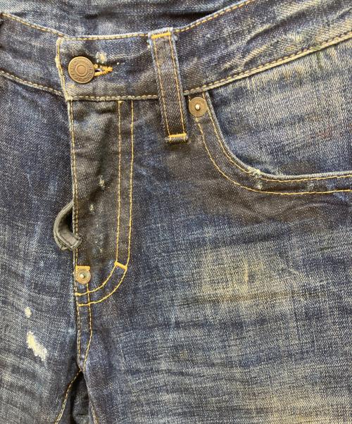 DSQUARED2（ディースクエアード）DSQUARED2 (ディースクエアード) COAL MINER BIKER JEAN　ダメージ加工ストレートデニムパンツ サイズ:44の古着・服飾アイテム