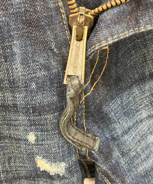 DSQUARED2（ディースクエアード）DSQUARED2 (ディースクエアード) COAL MINER BIKER JEAN　ダメージ加工ストレートデニムパンツ サイズ:44の古着・服飾アイテム