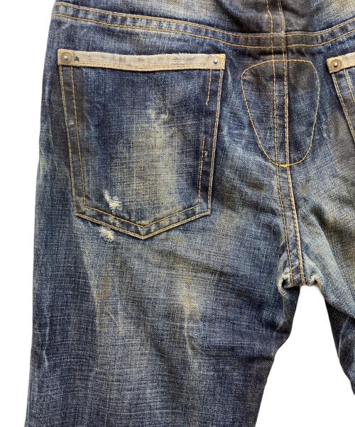 DSQUARED2（ディースクエアード）DSQUARED2 (ディースクエアード) COAL MINER BIKER JEAN　ダメージ加工ストレートデニムパンツ サイズ:44の古着・服飾アイテム