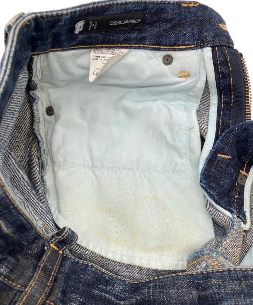 DSQUARED2（ディースクエアード）DSQUARED2 (ディースクエアード) COAL MINER BIKER JEAN　ダメージ加工ストレートデニムパンツ サイズ:44の古着・服飾アイテム