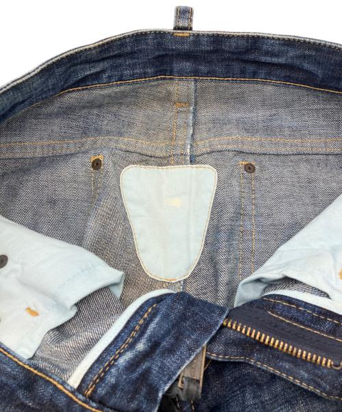 DSQUARED2（ディースクエアード）DSQUARED2 (ディースクエアード) COAL MINER BIKER JEAN　ダメージ加工ストレートデニムパンツ サイズ:44の古着・服飾アイテム