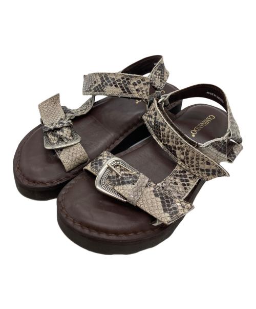 Caminando（カミナンド）Caminando (カミナンド) サンダル ブラウン サイズ:6の古着・服飾アイテム