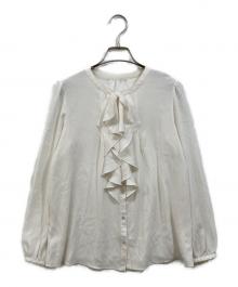 ANAYI（アナイ）の古着「バックサテンリボンラッフル ブラウス」｜ホワイト