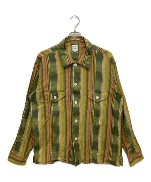 South2 West8（サウスツー ウエストエイト）south2 west8 (サウスツー ウエストエイト) Smokey Shirt カーキ サイズ:Lの古着・服飾アイテム