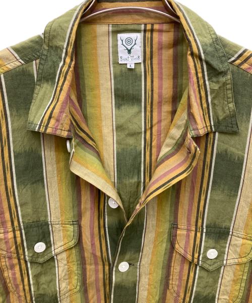 South2 West8（サウスツー ウエストエイト）south2 west8 (サウスツー ウエストエイト) Smokey Shirt カーキ サイズ:Lの古着・服飾アイテム