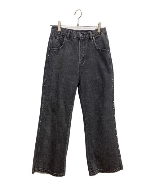 Spick and Span（スピック＆スパン）Spick and Span (スピック＆スパン) 5 1/2 FLARE-LINE STUDS DENIM　フレアラインスタッズデニムパンツ　 ブラック サイズ:W27の古着・服飾アイテム