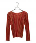 PLEATS PLEASEプリーツプリーズ）の古着「カットソー」｜レッド