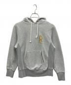 Champion REVERSE WEAVE×RHC Ron Hermanチャンピオン リバース ウィーブ×アールエイチシー ロンハーマン）の古着「ダメージ加工プルオーバーパーカー」｜グレー