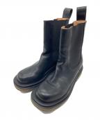 TODAYFULトゥデイフル）の古着「Leather Middle Boots レザーミドルブーツ」｜ブラック