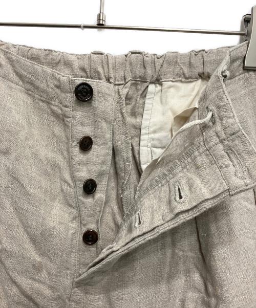 confect（コンフェクト）confect (コンフェクト) ブラックリネンキャンバス2タック ベージュ サイズ:4の古着・服飾アイテム