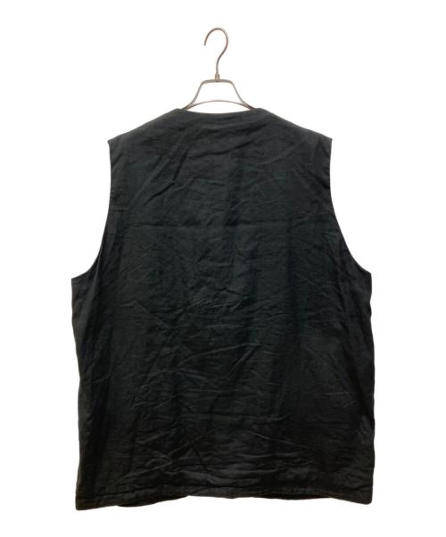 confect（コンフェクト）confect (コンフェクト) ポプリンロングベスト ブラック サイズ:4の古着・服飾アイテム