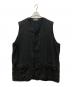 confect（コンフェクト）の古着「ポプリンロングベスト」｜ブラック