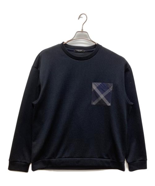 BLACK LABEL CRESTBRIDGE（ブラックレーベル クレストブリッジ）BLACK LABEL CRESTBRIDGE (ブラックレーベル クレストブリッジ) クルーネックニット ネイビー サイズ:3Lの古着・服飾アイテム