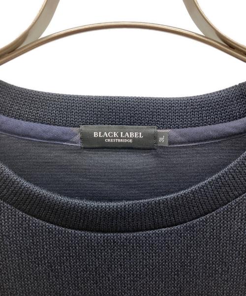 BLACK LABEL CRESTBRIDGE（ブラックレーベル クレストブリッジ）BLACK LABEL CRESTBRIDGE (ブラックレーベル クレストブリッジ) クルーネックニット ネイビー サイズ:3Lの古着・服飾アイテム