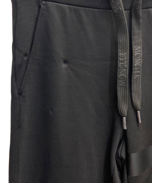 MONCLER（モンクレール）MONCLER (モンクレール) ロゴ ワッペン ライン スウェットパンツ ブラック サイズ:Sの古着・服飾アイテム
