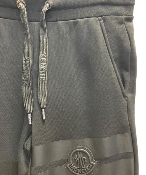 MONCLER（モンクレール）MONCLER (モンクレール) ロゴ ワッペン ライン スウェットパンツ ブラック サイズ:Sの古着・服飾アイテム