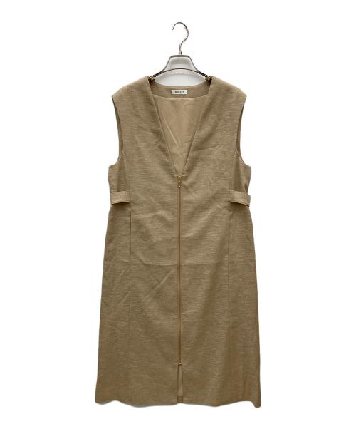 NOLLEY'S（ノーリーズ）NOLLEY'S (ノーリーズ) ジャンパージレワンピ ベージュ サイズ:38 未使用品の古着・服飾アイテム