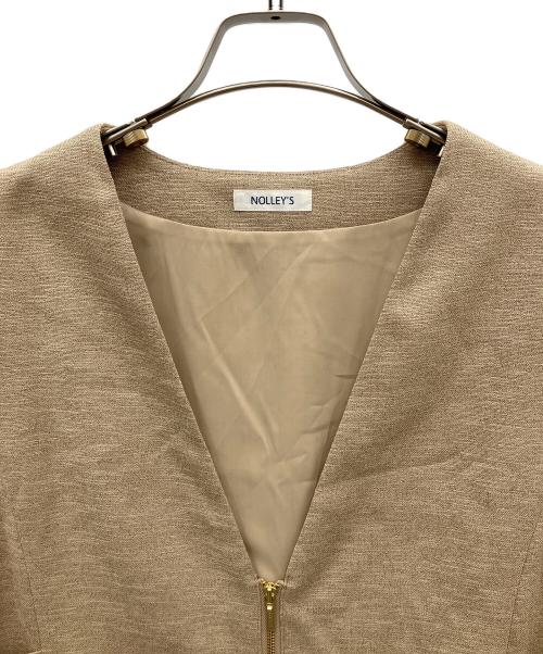 NOLLEY'S（ノーリーズ）NOLLEY'S (ノーリーズ) ジャンパージレワンピ ベージュ サイズ:38 未使用品の古着・服飾アイテム