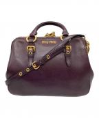 MIU MIUミュウミュウ）の古着「マドラス2WAYバッグ」｜パープル