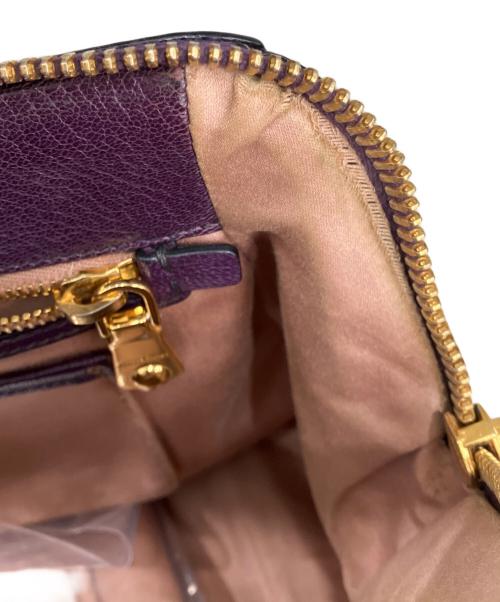MIU MIU（ミュウミュウ）MIU MIU (ミュウミュウ) マドラス2WAYバッグ パープル サイズ:下記参照の古着・服飾アイテム