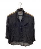 FENDIフェンディ）の古着「シアーシャツ」｜ブラック