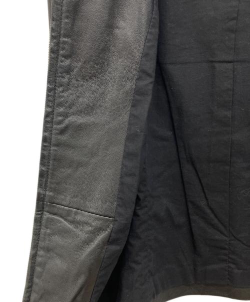 WEEKEND Max Mara（ウィークエンド マックスマーラ）WEEKEND Max Mara (ウィークエンド マックスマーラ) ノーカラーレザージャケット ブラック サイズ:38の古着・服飾アイテム