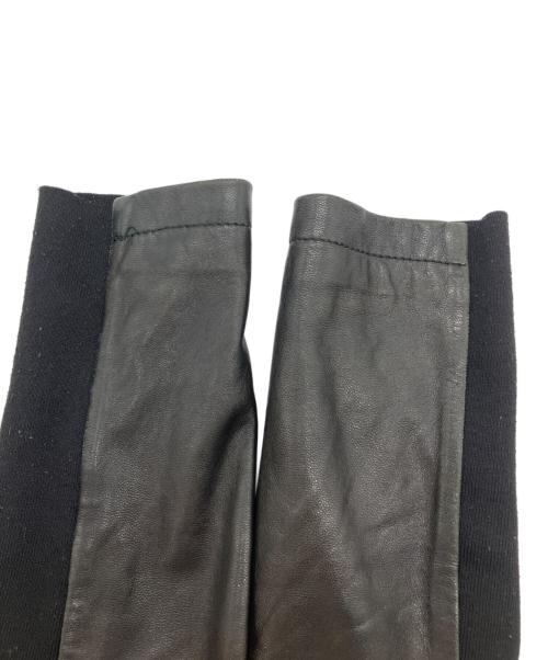 WEEKEND Max Mara（ウィークエンド マックスマーラ）WEEKEND Max Mara (ウィークエンド マックスマーラ) ノーカラーレザージャケット ブラック サイズ:38の古着・服飾アイテム