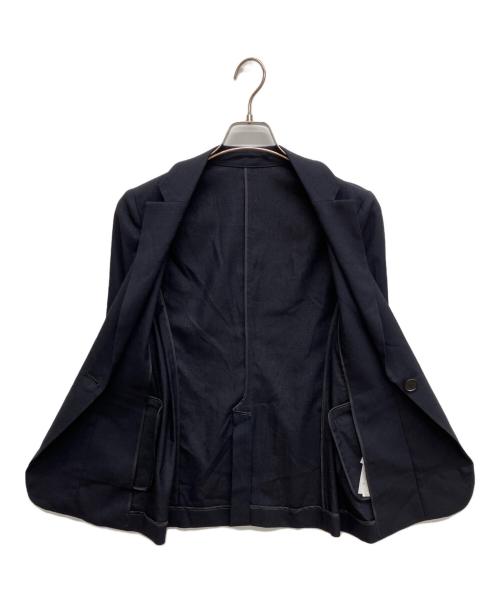 23区（ニジュウサンク）23区 (ニジュウサンク) アイアスマットストレッチ テーラード ジャケット ネイビー サイズ:40の古着・服飾アイテム