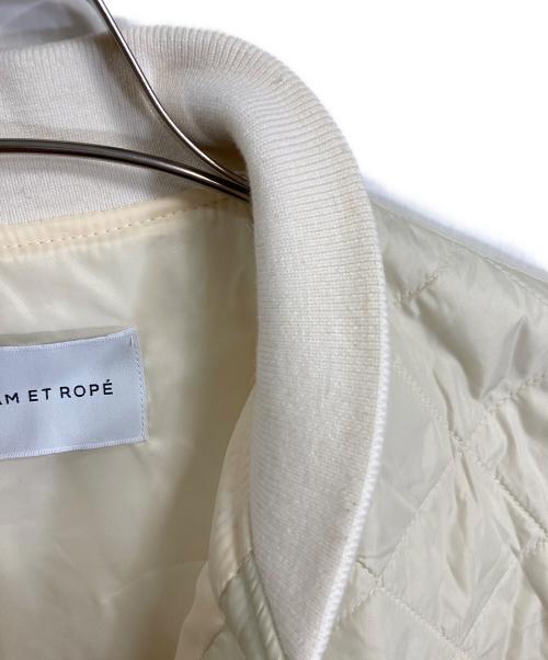 Adam et Rope（アダム エ ロペ）Adam et Rope (アダム エ ロペ) サステナブルキルティングジャケット　中綿ジャケット　アウター ホワイト サイズ:FREEの古着・服飾アイテム