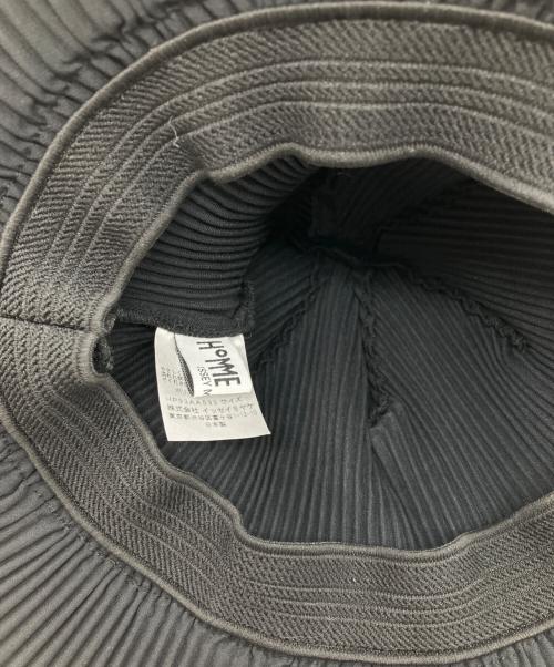 HOMME PLISSE ISSEY MIYAKE（オム プリッセ イッセイ ミヤケ）HOMME PLISSE ISSEY MIYAKE (オム プリッセ イッセイ ミヤケ) プリーツバケットハット ブラックの古着・服飾アイテム