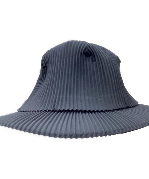 HOMME PLISSE ISSEY MIYAKE（オム プリッセ イッセイ ミヤケ）HOMME PLISSE ISSEY MIYAKE (オム プリッセ イッセイ ミヤケ) プリーツバケットハット ブラックの古着・服飾アイテム