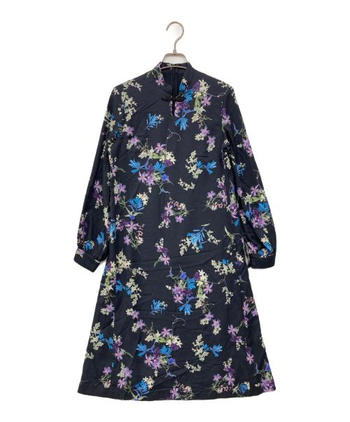 sunauna（スーナウーナ）sunauna (スーナウーナ) フラワーガーデンチャイナワンピース ネイビー サイズ:38の古着・服飾アイテム