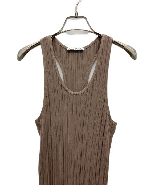 Acne studios（アクネ ストゥディオズ）Acne studios (アクネ ストゥディオズ) リブワンピース ブラウン サイズ:XSの古着・服飾アイテム