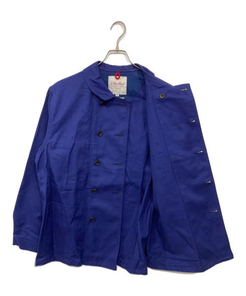 Le Sans Pareil（ル サン パレイユ）Le Sans Pareil (ル サン パレイユ) コットンモールスキン トラディショナル ダブルカバーオール/COTTON MOLESKIN TRADITIONAL DOUBLE COVERALL ブルー サイズ:40の古着・服飾アイテム