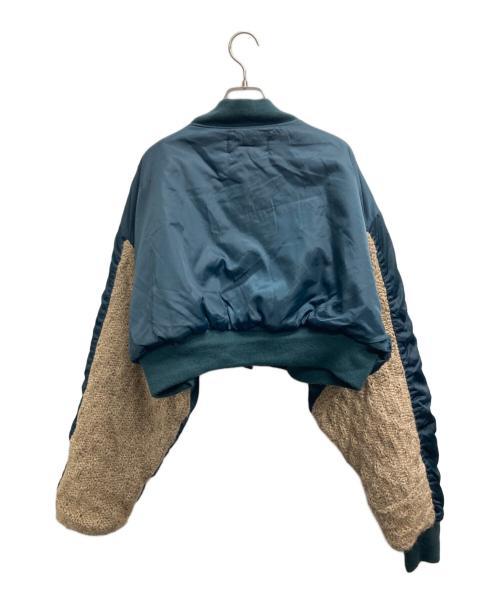 RE:CIRCLE STUDIO（リメイクスタジオ）RE:CIRCLE STUDIO (リメイクスタジオ) リメイクMA-1ジャケット ネイビー×ベージュ サイズ:Freeの古着・服飾アイテム