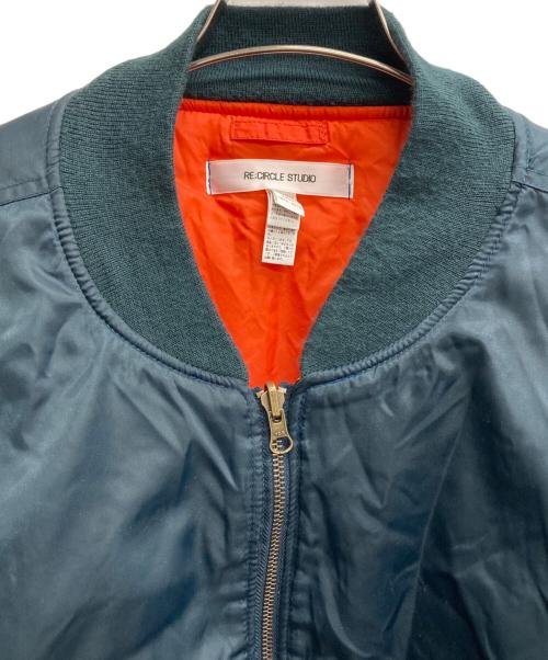 RE:CIRCLE STUDIO（リメイクスタジオ）RE:CIRCLE STUDIO (リメイクスタジオ) リメイクMA-1ジャケット ネイビー×ベージュ サイズ:Freeの古着・服飾アイテム